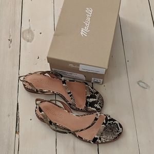 BNIB Madewell Sandals Snakeskin